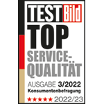 TESTBild TOP Service-Qualität Siegel